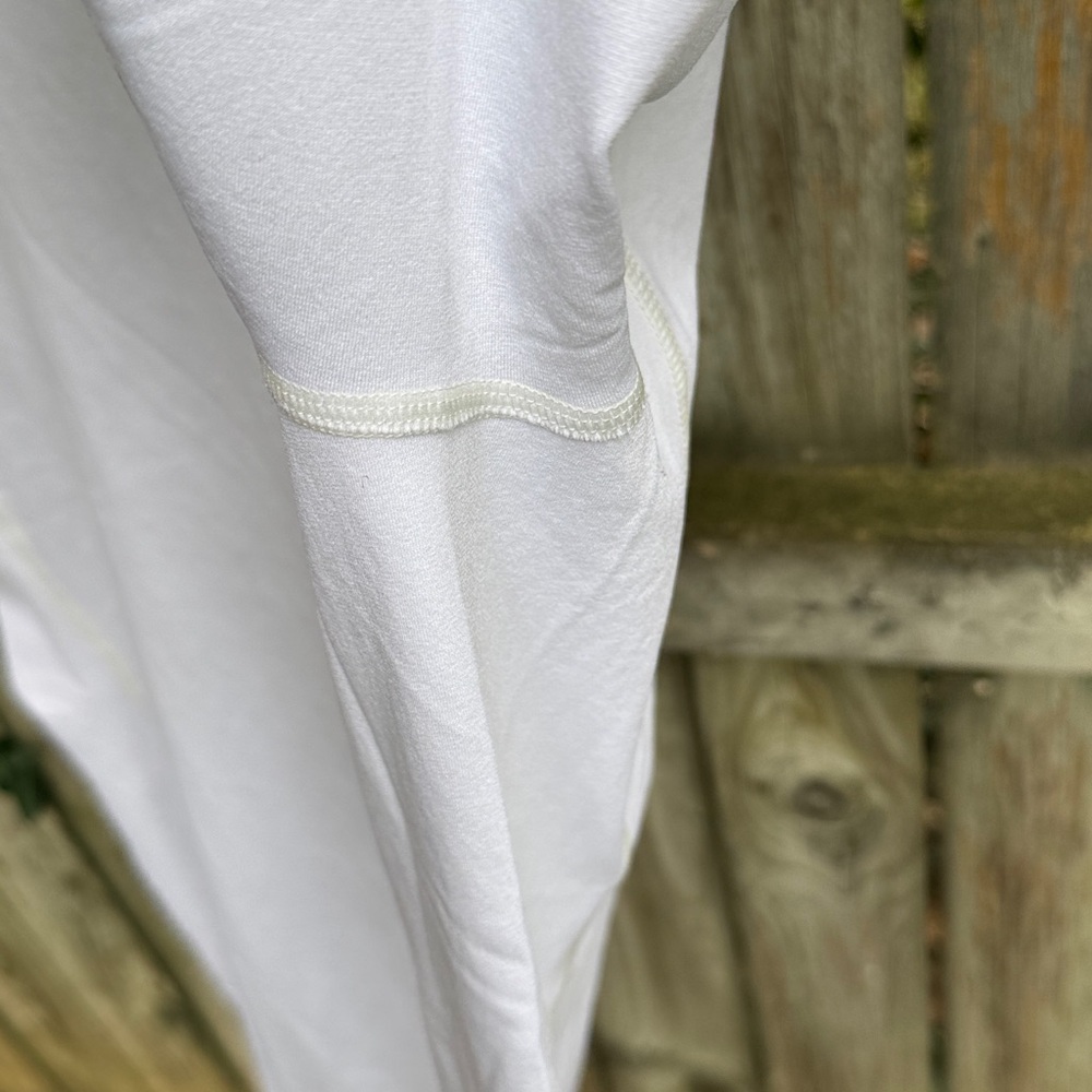 Coolibar HighTide Short Sleeve Swim Shirt 03272 white 14 16 L - Picture 7 of 11